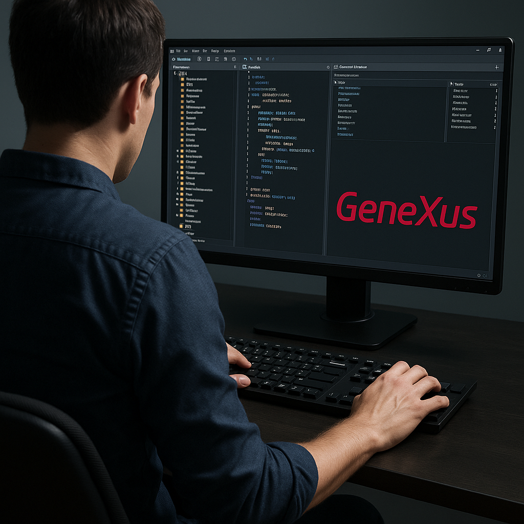 Desarrollador trabajando con GeneXus IDE